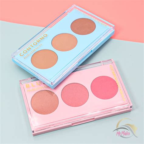 Paleta Blush E Contorno - Paleta de blush e Contorno Paleta de maquiagem 3 cores cosmeticos ...