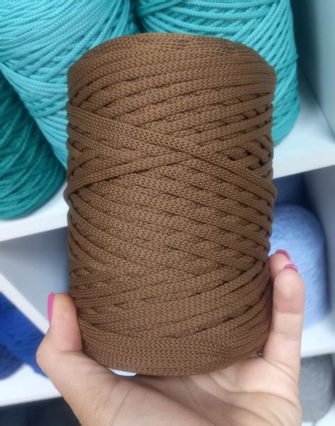 Полиэфирный шнур 4мм Книткорд Knitcord. Цвет Светло-коричневый - купить ...