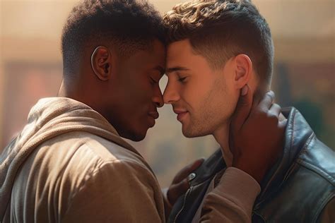 Premium Photo | Two young mixedrace gay guys hugging gay couple
