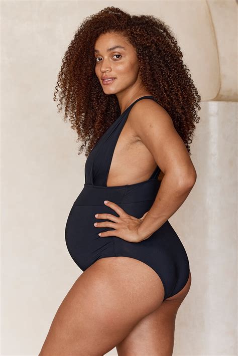 Maternity Aruba One Piece - Black – Monday Swimwear