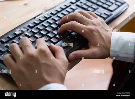 hand typing  keyboard stock photo alamy