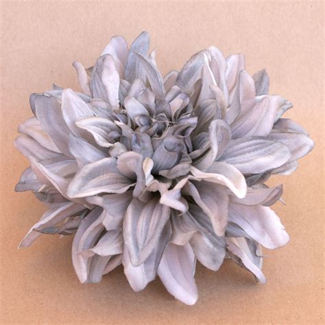 1 ENORMOUS Grey Silk Dahlia Artificial Flower With or - Etsy Australia