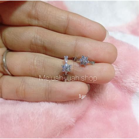 jual anting jepit ronyok perak  anting perak anting jepit anting