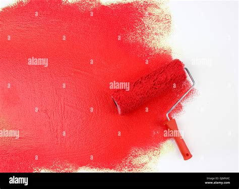 painting roller color stock photo alamy