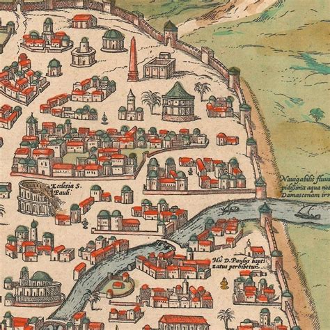 Old Map of Damascus 1575 Ancient Map Bird's Eye View - Etsy