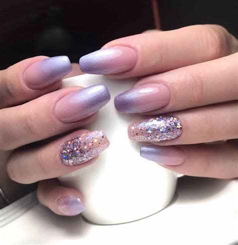 stunning purple ombre nail design ideas