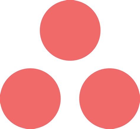 Asana logo in transparent PNG and vectorized SVG formats