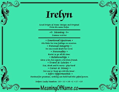 Irelyn - Meaning of Name
