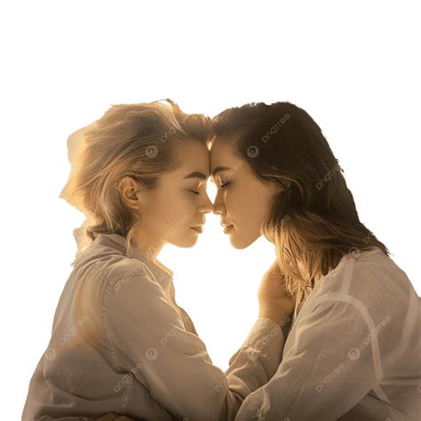Casal De Lésbicas Romântico Em Foto Artística PNG , Amor, Romance