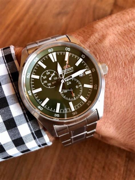 ORIENT"Defender 2" Sports Automatic Green Dial Steel Watch RA-AK0402E ...