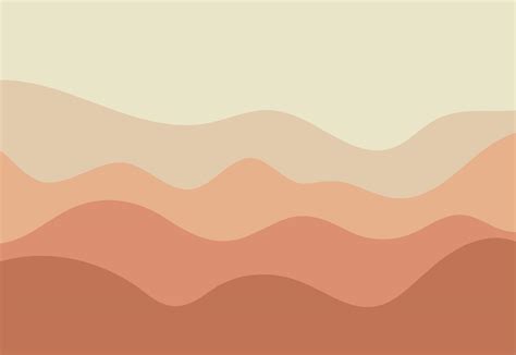 Desert landscape. Desert silhouette. Wavy desert vector illustration ...