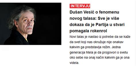 infinitum: INTERVJU - Dušan Vesić o fenomenu novog talasa