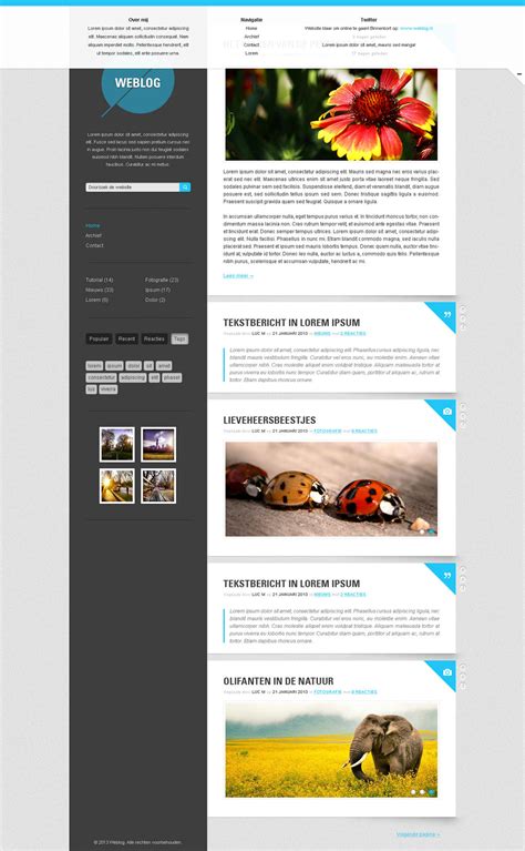 weblog layout