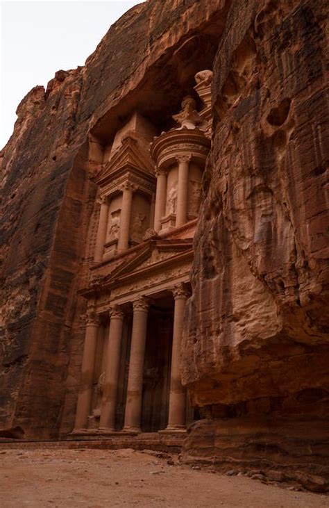 petra treasury  stock photo