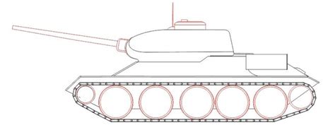 Как нарисовать танк Т-34? Как рисовать военную технику карандашом поэтапно?