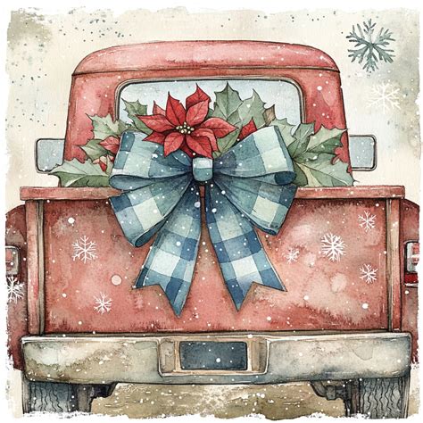 Whimsical Christmas Pick-up Truck Free Stock Photo - Public Domain Pictures