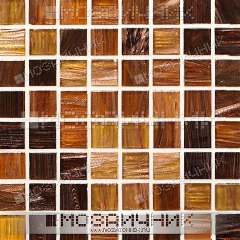 018-Стеклянная мозаика коричневая