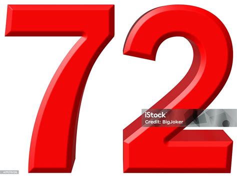 Photo libre de droit de Chiffre 72 Soixantedouze Isolé Sur Fond Blanc ...