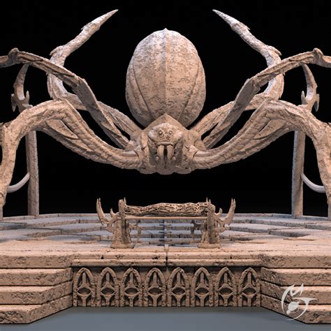 3D Printable Spider God Statue - Scatter Terrain by Making Tlon