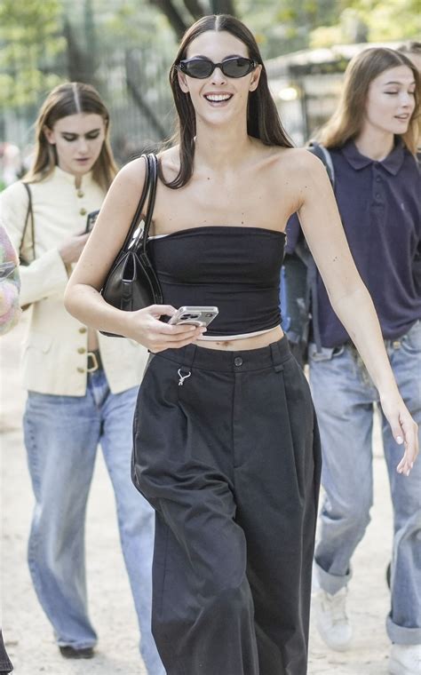 Vittoria Ceretti Stuns in Black Ensemble at Milan Fashion Week SS25