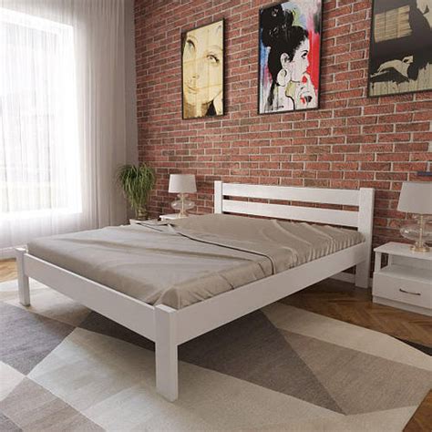 Кровать двуспальная 140 см x 200 см Белая Энна Твин, цена 10531 грн ...