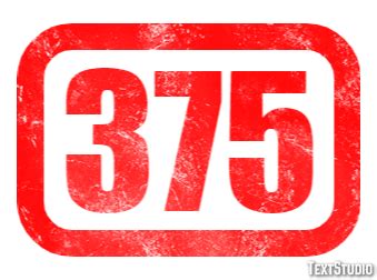 375 Text Effect and Logo Design Number