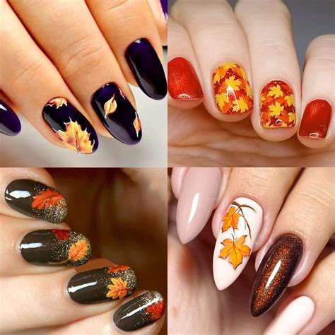 leaf nail art designs 1