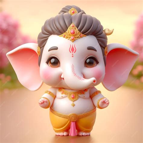cute lord ganesha hindu god ganesh chaturthi festival ai generated