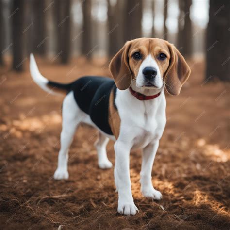 Premium Photo | A hyper realistic beagle dog full body with white