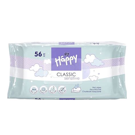 Bella Baby Happy chusteczki nasączone Classic sensitive 56 sztuk ...