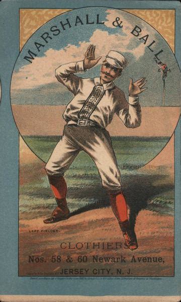 marshall ball clothiers jersey city nj trade card