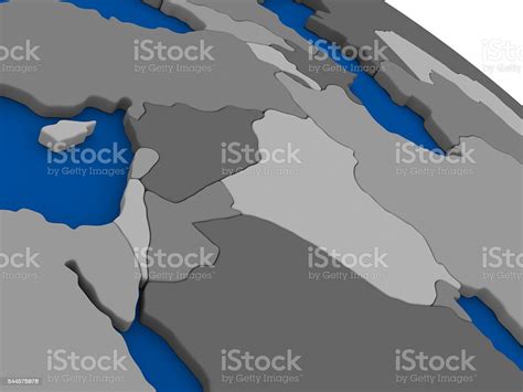 Israel Lebanon Jordan Syria And Iraq Region On Political Map Stock ...