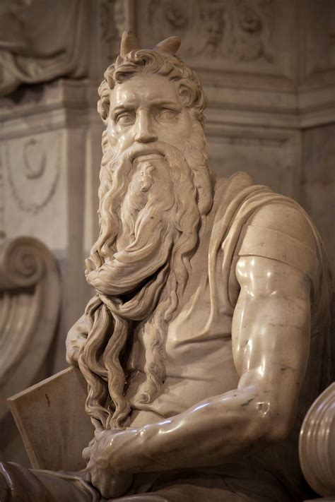 Moses (detail; c. 1513–1515) is a sculpture by the Italian High ...