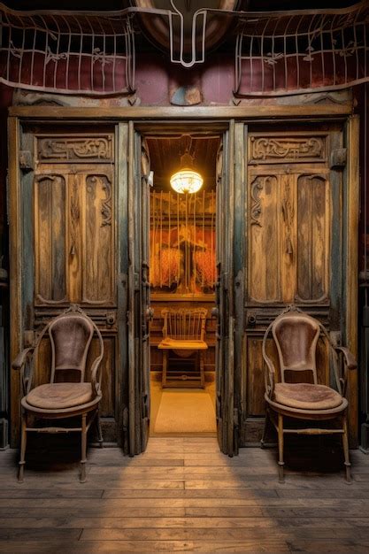 Premium AI Image | Old western style saloon doors