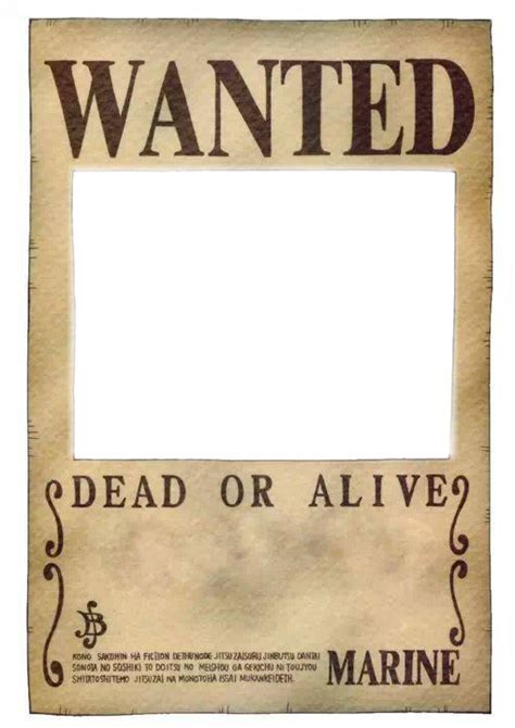 Wanted De One Piece Design Template | Pixiz