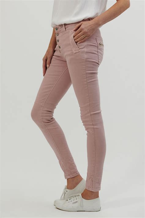 Italian Star - Classic Button Jeans - Musk - Pizazz Boutique