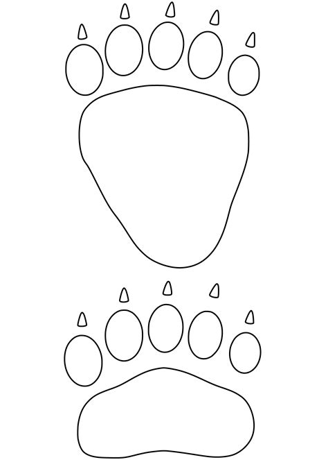 Shape of Bear Paw | Free Printable Papercraft Templates