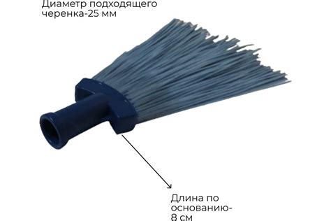 Синтетическая метла ООО Агростройлидер веерная, 260x200 мм, с черенком ...