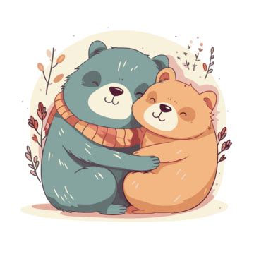 Cuddle Clipart Cartoon Girl Hugging A Stuffed Animal Vector, Cuddle ...