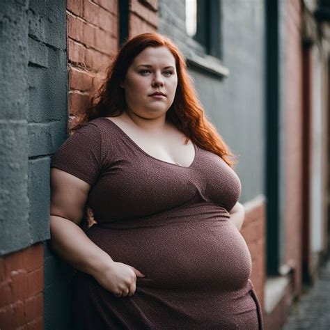 chubby redhead leaning  wall  vanoerle  deviantart