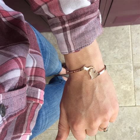 Michigan Wrap Cuff Bracelet Michigan Map Bracelet Michigan - Etsy