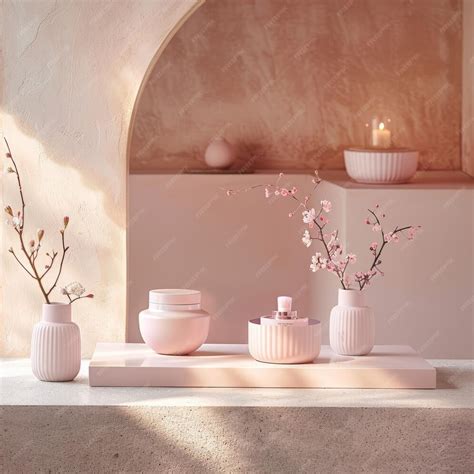 premium photo  collection  pink objects   pink background