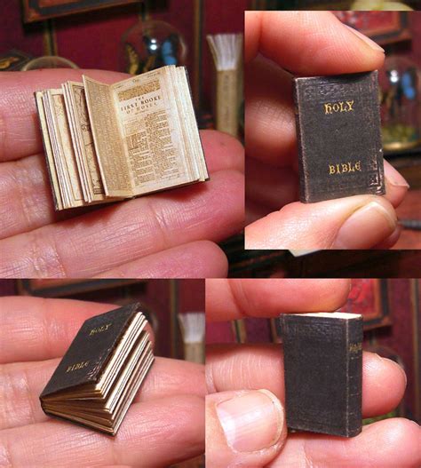 Antique Holy Bible . Miniature Illustrated King James Version ...