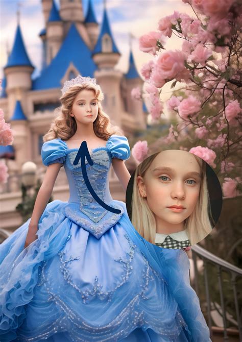 Digital Princess Portrait, Princess Gift, Personalized Princess