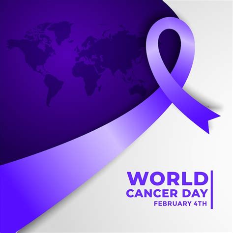 Free Vector | Cancer awareness poster for world cancer day
