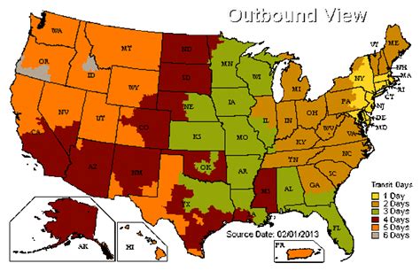 UPS Delivery Times Map - Best Value Copy Blog - Best Value Copy Blog