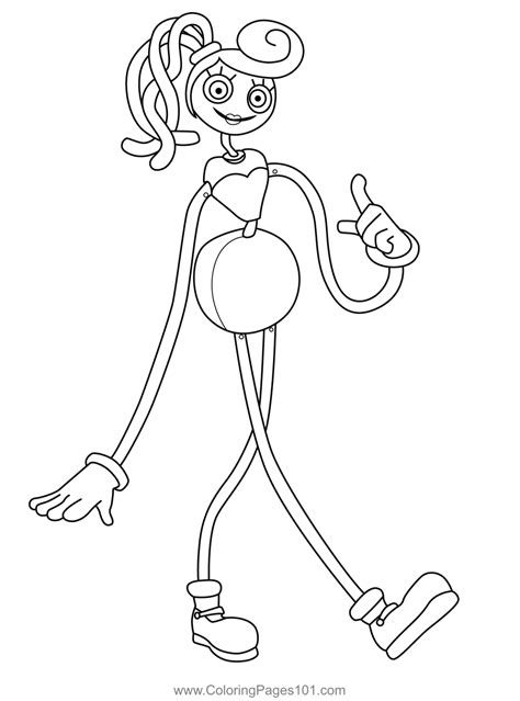 Mommy Long Legs Standing Poppy Playtime Coloring Page for Kids - Free ...