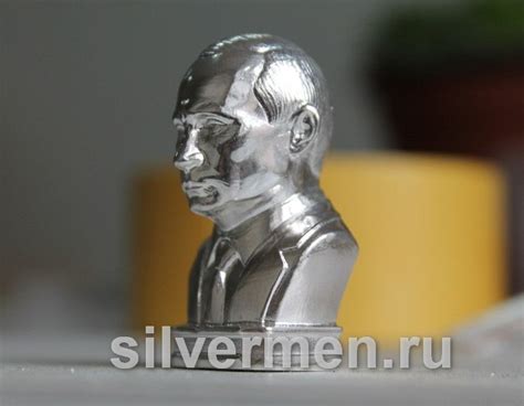 Бюст Путина из серебра 925 пробы
