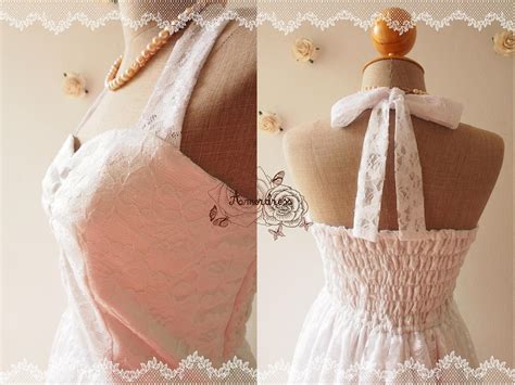 White Lace Dress Vintage Inspired Lace Dress Party Wedding Bridal
