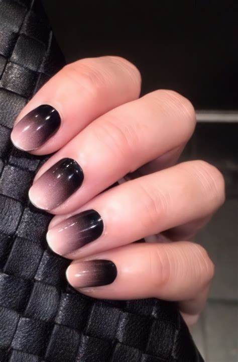 Pink And Black Ombre Nails